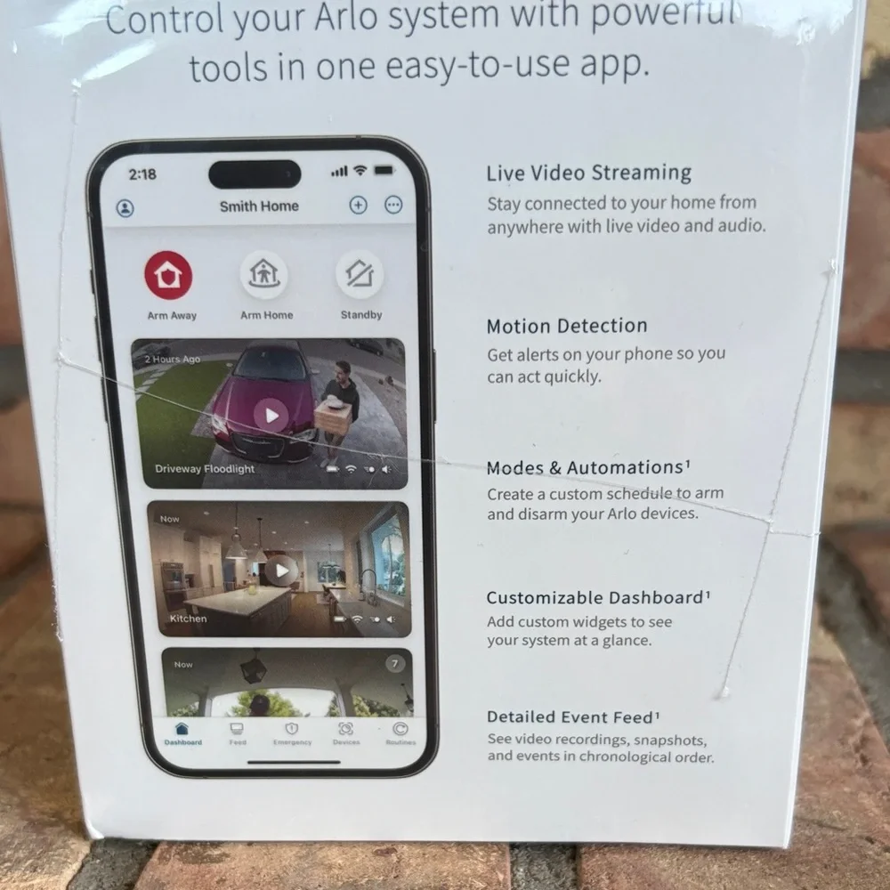 Arlo 2K Essential Outdoor Camera - Black and White